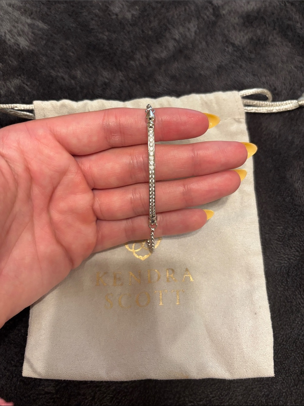 Kendra Scott Polished Silver Adjustable Slider Bracelet